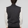Gilet in Lana taglio Bomber Antracite