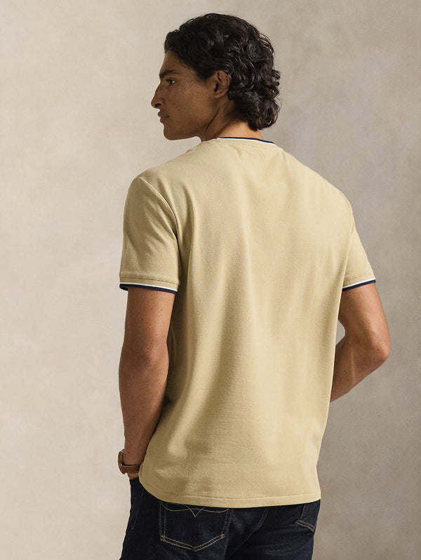 beige_piquet_4_600x.jpg T-shirt in Jersey Mesh Classic Fit Beige