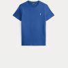 T-shirt Girocollo Custom Slim Fit Azzurro