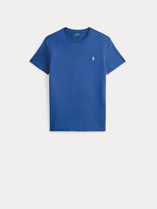 T-shirt Girocollo Custom Slim Fit Azzurro