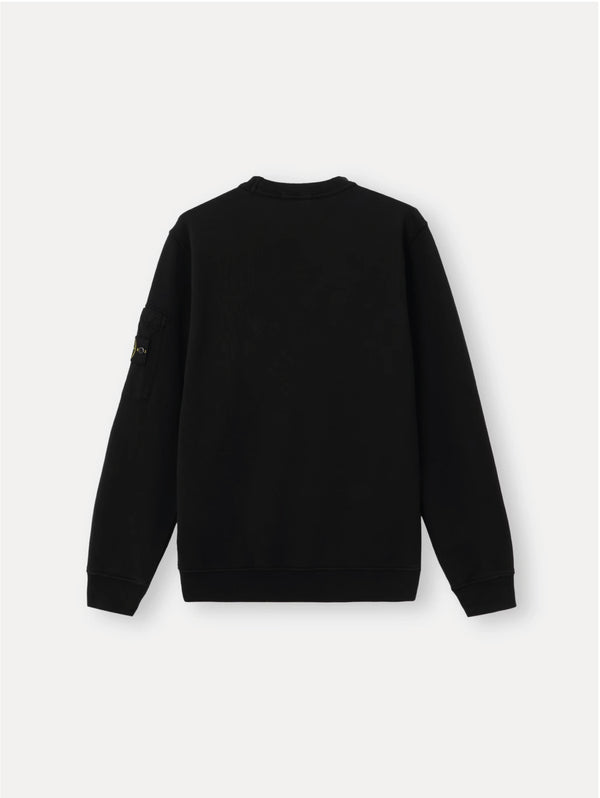 Felpa Girocollo in Cotone Nero