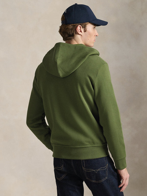 felpaverde_2_600x.jpg Felpa con Cappuccio e Zip in Maglia Doppia Verde Oliva