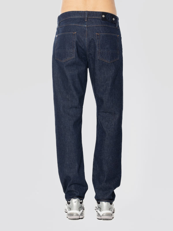 Jeans Cinque Tasche Regular Straight Blu Rinse