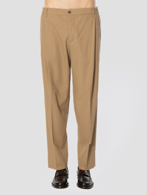 Pantaloni con Elastico Laterale Beige