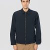 Overshirt in Microfibra Sfoderata Blu