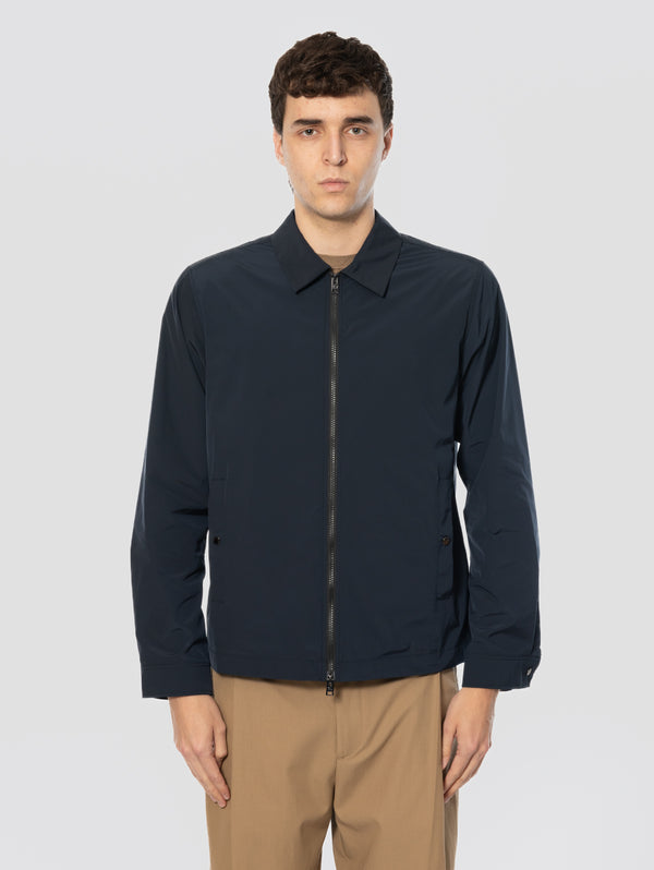 Overshirt in Microfibra Sfoderata Blu