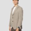 Giacca in Tessuto Armaturato Beige