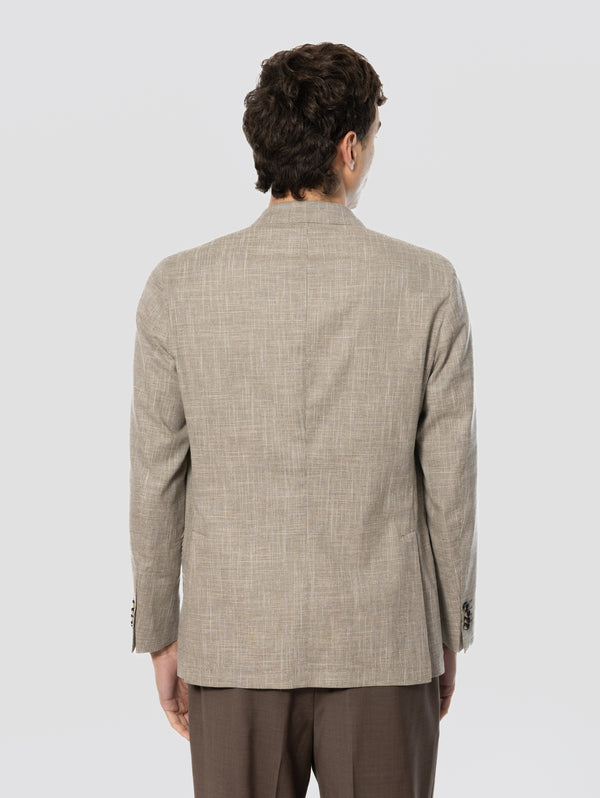 Giacca in Tessuto Armaturato Beige