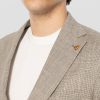 Giacca in Tessuto Armaturato Beige