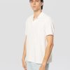 Polo Charles in Piquet di Cotone Bianco