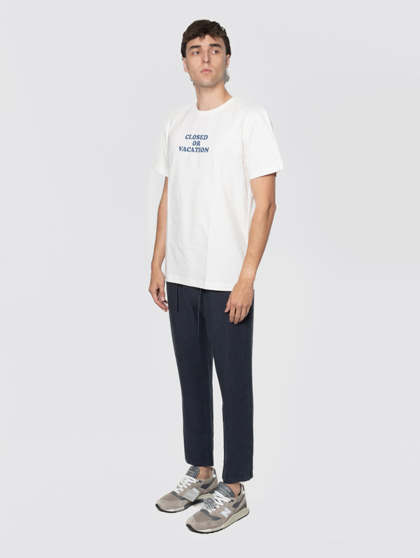 Pantaloni in Lino con Coulisse Lavagna