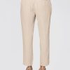 Pantaloni in Lino con Coulisse Fango