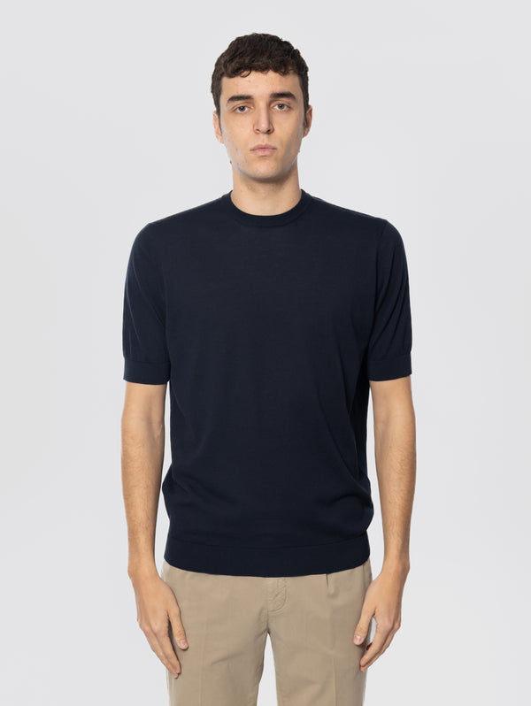 image-268_600x.jpg Maglia Girocollo in Cotone Crepe Blu