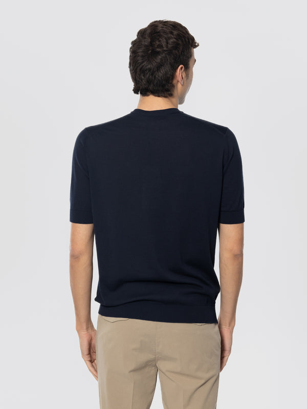 image-270_600x.jpg Maglia Girocollo in Cotone Crepe Blu