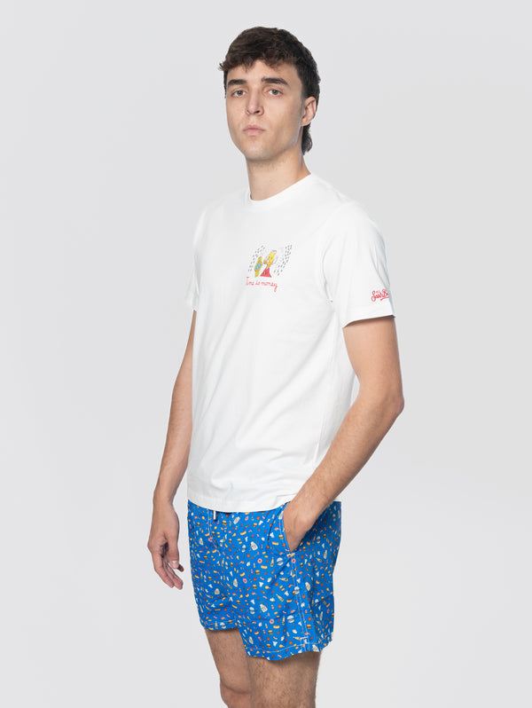 image-29_bc4dc733-a160-40fc-ad47-b71d041d3d86_600x.jpg T-shirt con Ricamo Time is money e Stampa Paperino Bianco