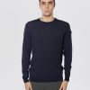 Maglia Girocollo in Filato Stretch Blue