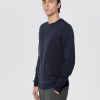Maglia Girocollo in Filato Stretch Blue