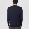 Maglia Girocollo in Filato Stretch Blue