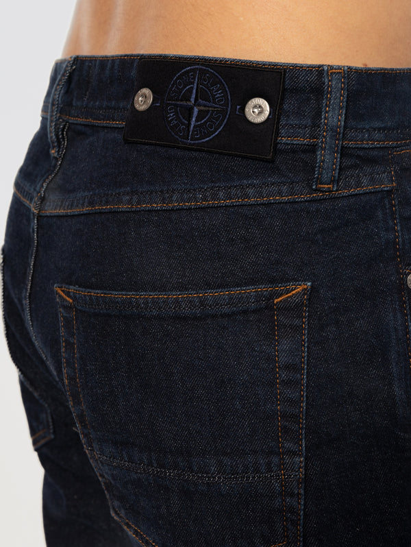 Jeans Cinque Tasche Regular Straight Blu Rinse