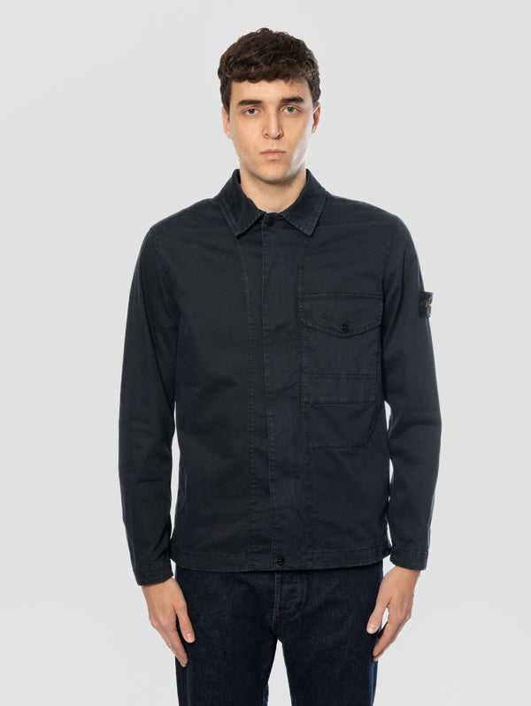image-34_92131651-043d-47fe-944b-22339462becf_600x.jpg Overshirt in Twill di Cotone Stretch Blu