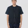Gilet in Micro Ripstop Laminato Blu