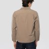 Overshirt con Tasca sul Petto Beige