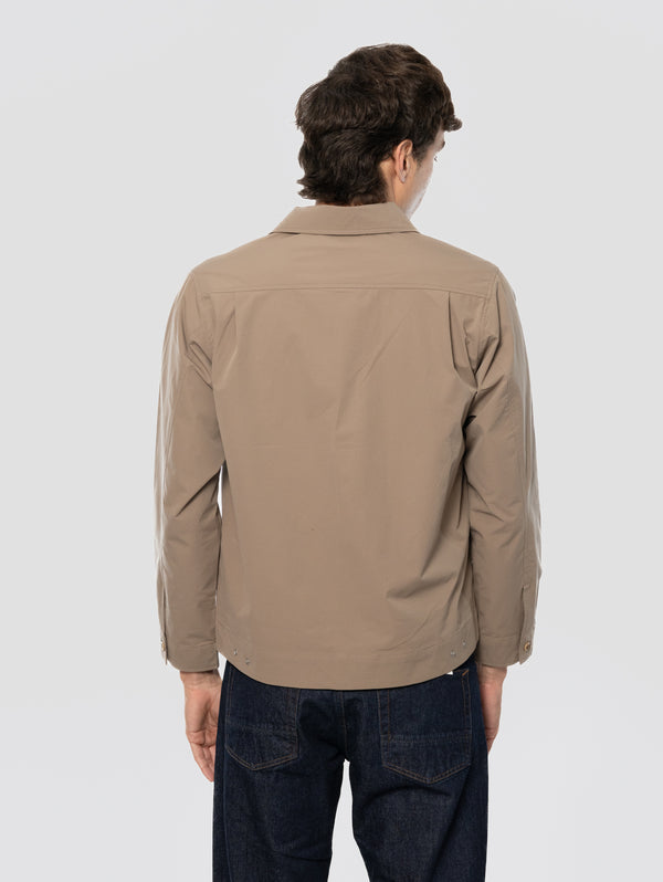 Overshirt con Tasca sul Petto Beige