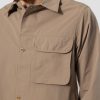 Overshirt con Tasca sul Petto Beige