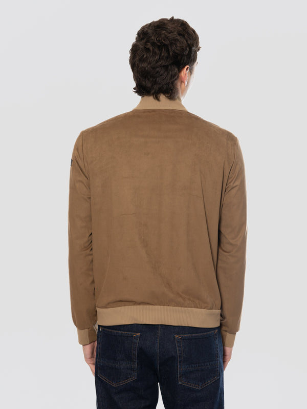 Giacca Bomber Nabucco Effetto Suede Tabacco