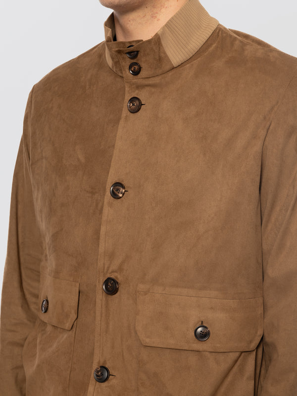 Giacca Bomber Nabucco Effetto Suede Tabacco