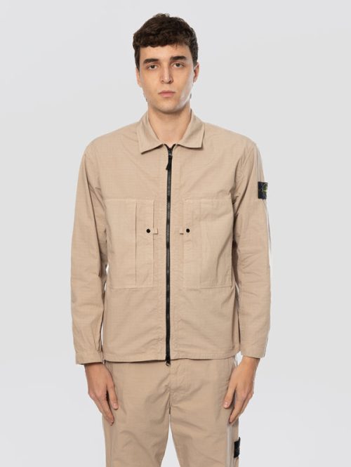 Overshirt in Ripstop di Cotone Organico Deserto